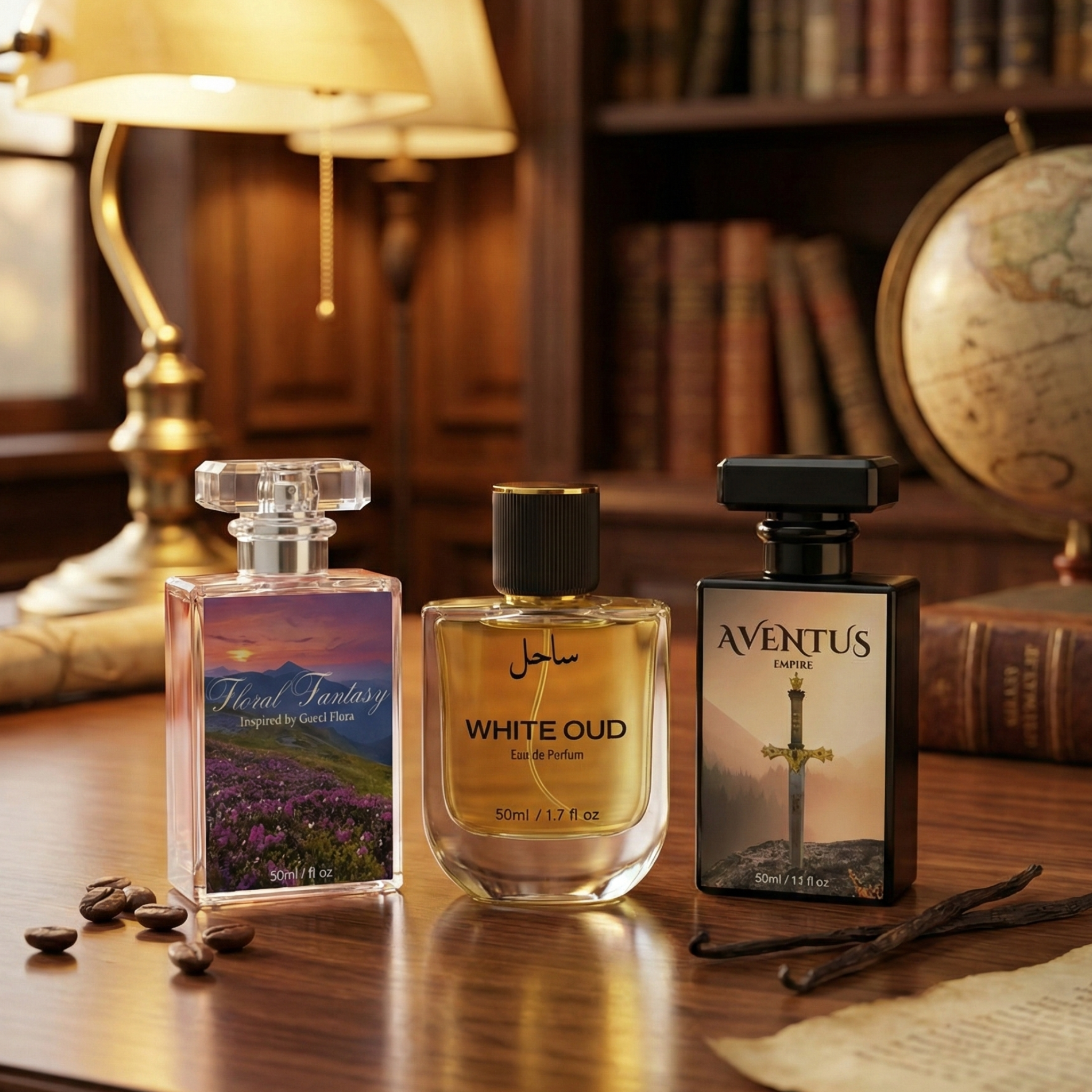 White Oud + Floral Fantasy + Aventus Empire